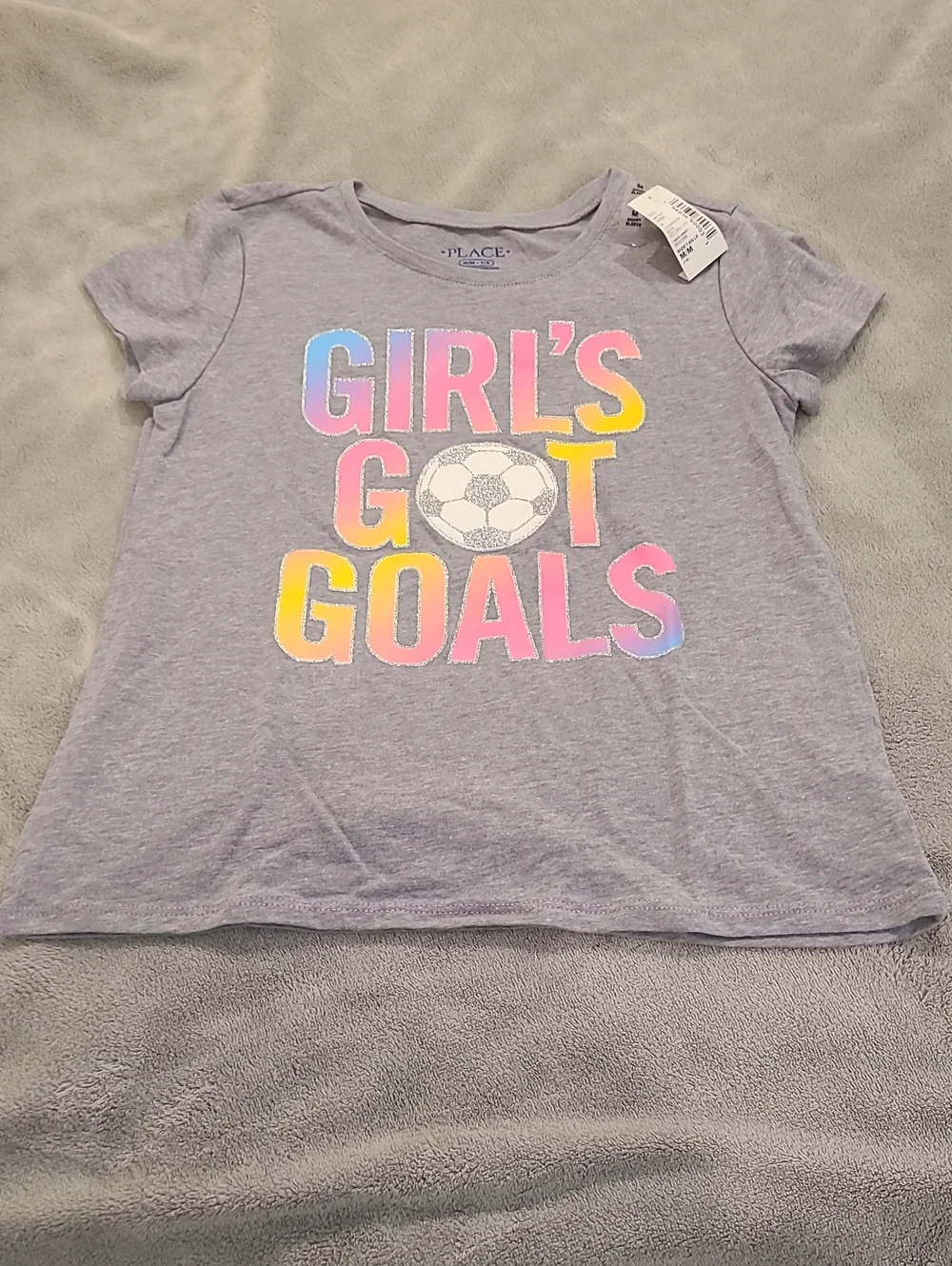 The Children's Place Heather Gray 'Girl's Got Goals' Multicolor Graphic Tee